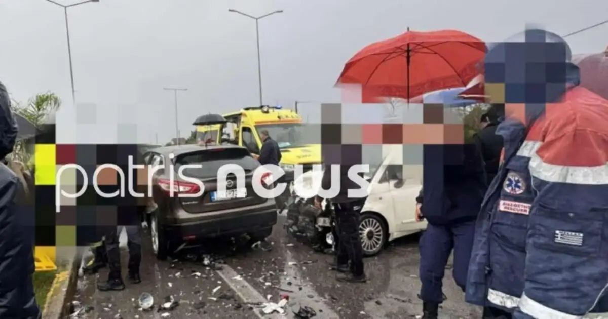 Σοβαρό-τροχαίο-στον-Πύργο-–-Επτά-τραυματίες,-ανάμεσά-τους-ένα-παιδί-κι-ένα-βρέφος