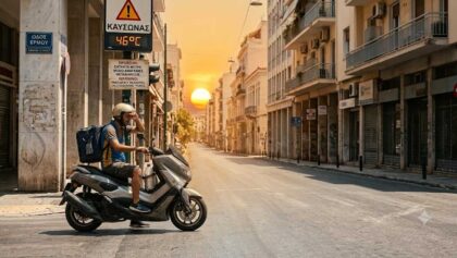 Χωρίς-delivery-με-δίκυκλα-το-μεσημέρι-τα-Τρίκαλα-λόγω-καύσωνα
