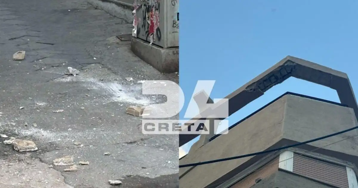 Ηράκλειο:-Έπεσαν-κομμάτια-από-μπαλκόνι-σε-ώρα-αιχμής-–-Φωτογραφίες