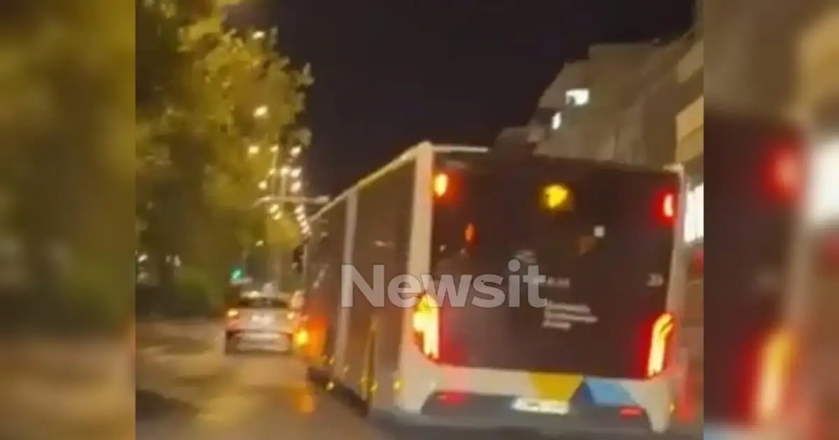 Λεωφόρος-Μεσογείων:-Βίντεο-ντοκουμέντο-με-το-λεωφορείο-που-παραβίασε-δύο-κόκκινα-φανάρια-και-έκανε-επικίνδυνους-ελιγμούς