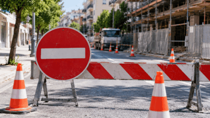 Τρίκαλα:-Διακοπή-κυκλοφορίας-στην-Αριστοτέλους