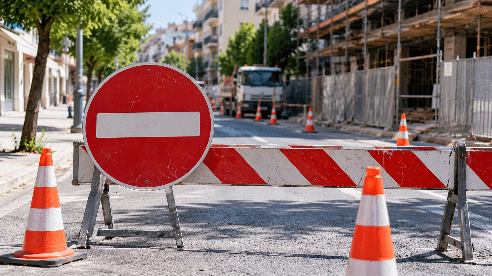 Τρίκαλα:-Διακοπή-κυκλοφορίας-στην-Αριστοτέλους