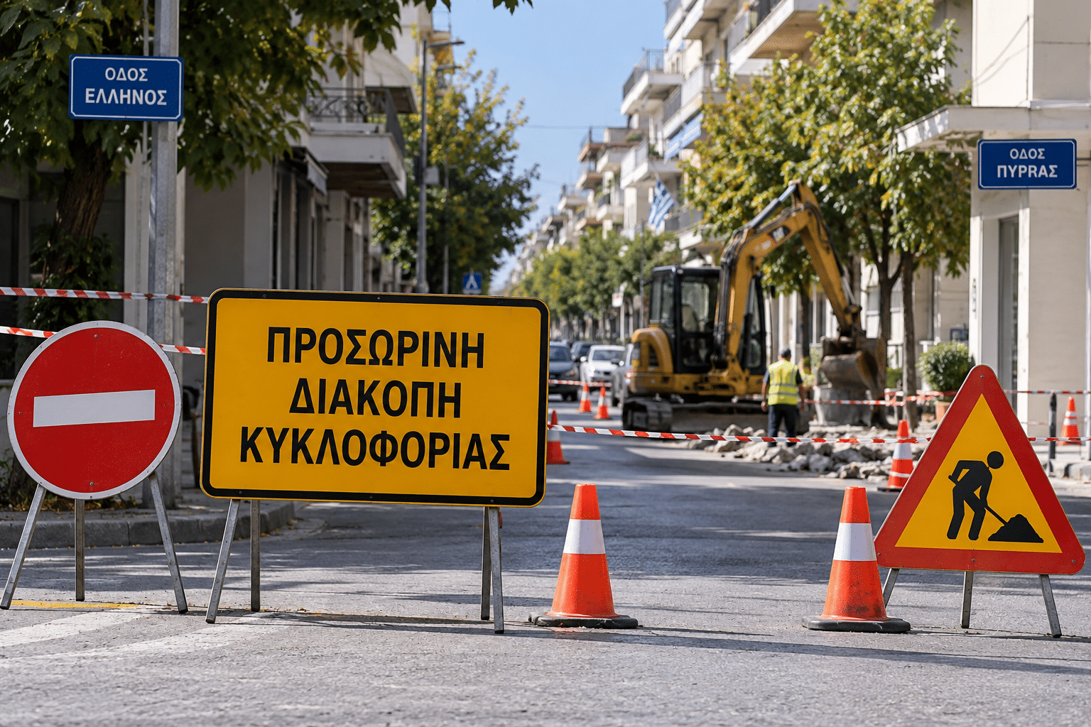 Τρίκαλα:-Κλειστοί-δρόμοι-για-τρεις-ημέρες-λόγω-εργασιών